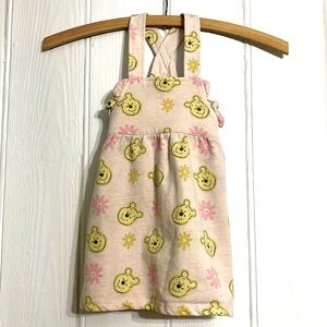 DISNEY Winnie the Pooh Girls Jumper Sweatshirt Material Dress Pinnie